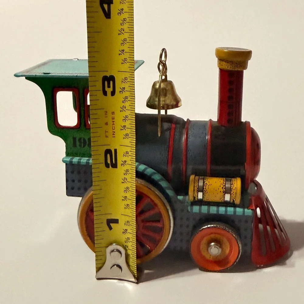 Hallmark Keepsake Tin Locomotive Ornament Set 1986-1989 Collector Series Tin Toy